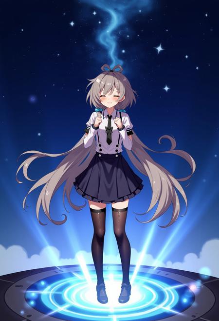 黑白连衣裙洛天依（Luo Tianyi with white and black dress）