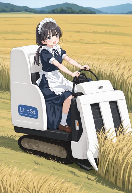 [SDXL&Pony] combine harvester / 稲刈り / コンバイン
