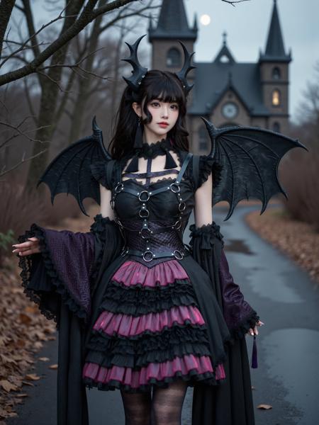 [Flux.1 D][Realistic] Gothic Dress | 哥特风裙子