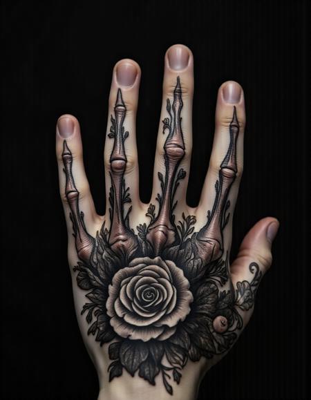Flux - Tattoo on hand - By Devildonia