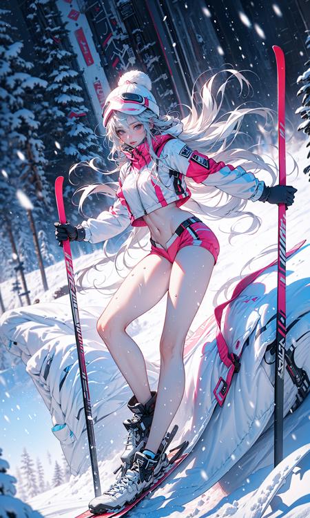 绪儿-滑雪少女Skier girl