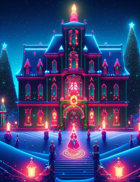 DonM - Neon Christmas Ghost Style [SD1.5, SDXL]