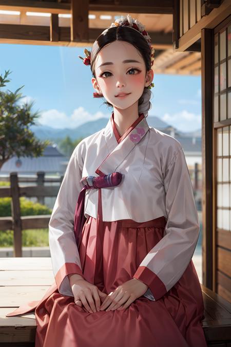 Female Noble Class Hanbok - Korea Clothes