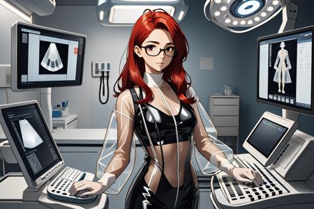 Doctor Latex Ultrasound Exam