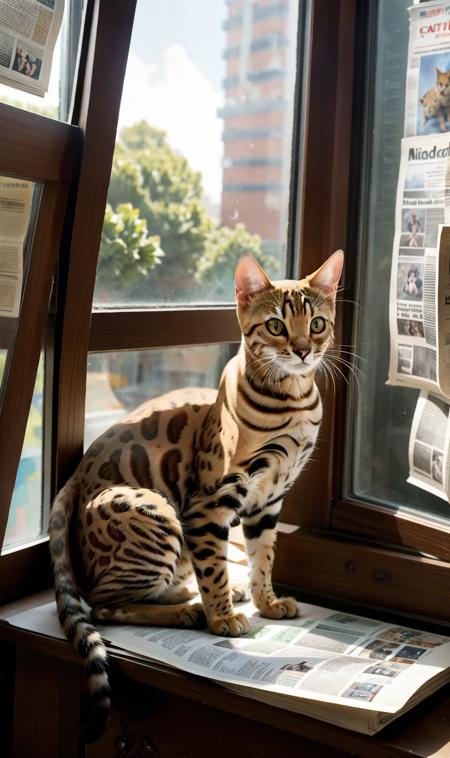 Animal model - Bengal Ocelot cat