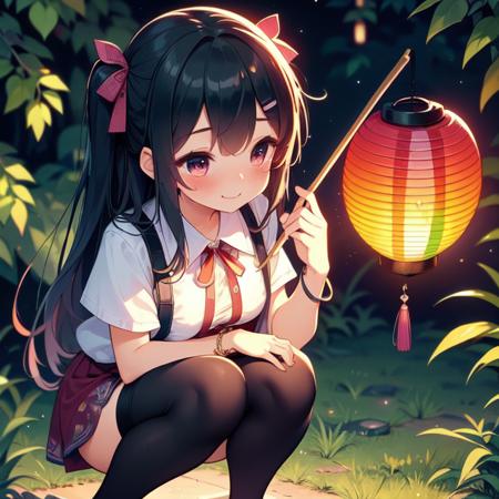girl like colorful lantern