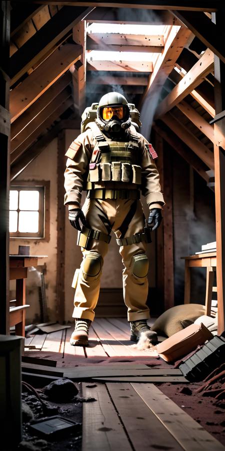 In the attic