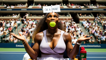 eyes crossed, tennis ball in mouth