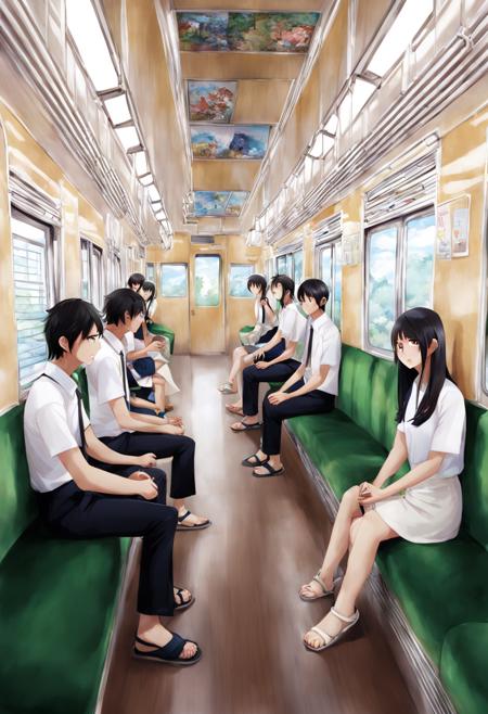 Hankyu 3000 series / train interior