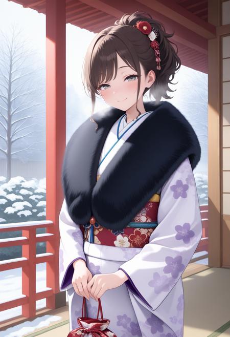 Furisode with Fur Illustrious / ファー付き振袖
