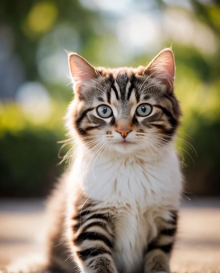 Realistic cats and flowers