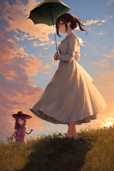 Woman with a Parasol (fine art parody)