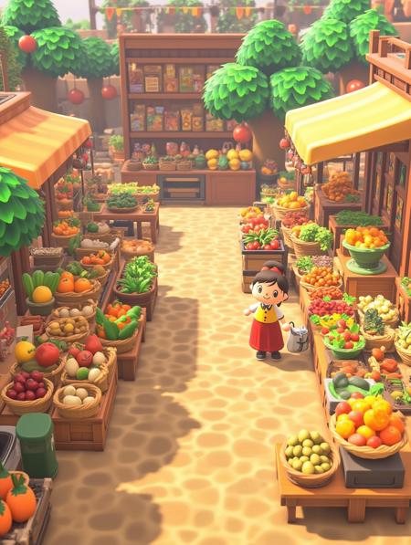 【Game Assets】 Cartoon-style 3D isometric background assets for small games FLUX