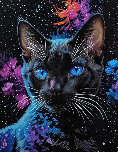 Paint on Black Canvas