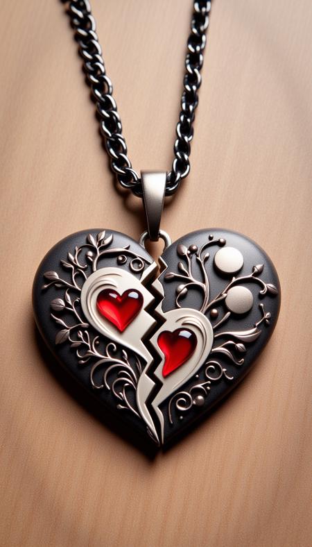 ? Split Heart Necklace Flux ? - Custom broken heart necklace