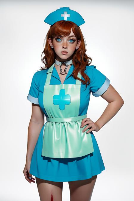 Short Blue Nurse Dress