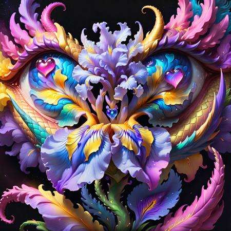 IrisHeavenlyBlue-3heartschasingtheDragon