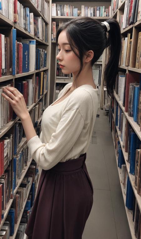 Library bookshelf