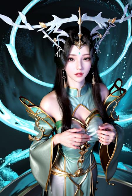 这个虚拟人有点像柳神[国漫女神系列] This virtual girl looks a bit like Liu Shen [Chinese comic goddess]版本v1.0 (ID: 292122)