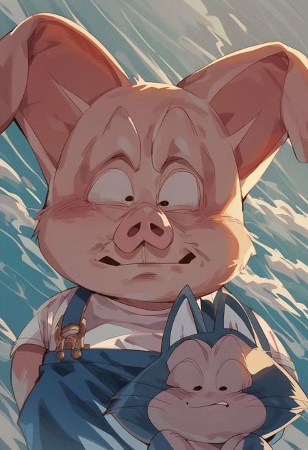 Oolong and Puar of Dragon Ball commision