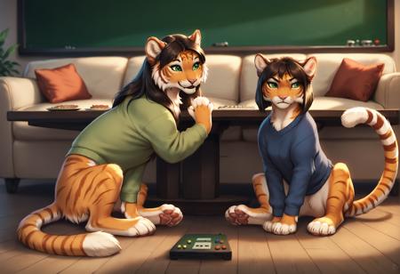 Clothed Feral Big Cats LoRA