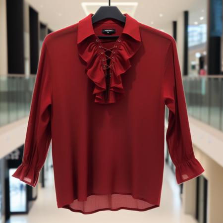 Pirate Shirt / Poet Shirt / Laced-up Ruffle Shirt - SDXL