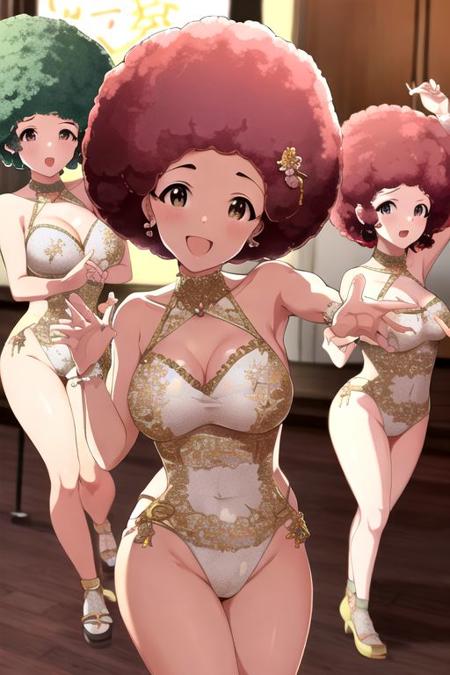 Afro Hair with Anime-Like Style