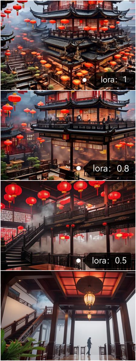 Traditional Multi Storey Wooden Chinese Restaurant