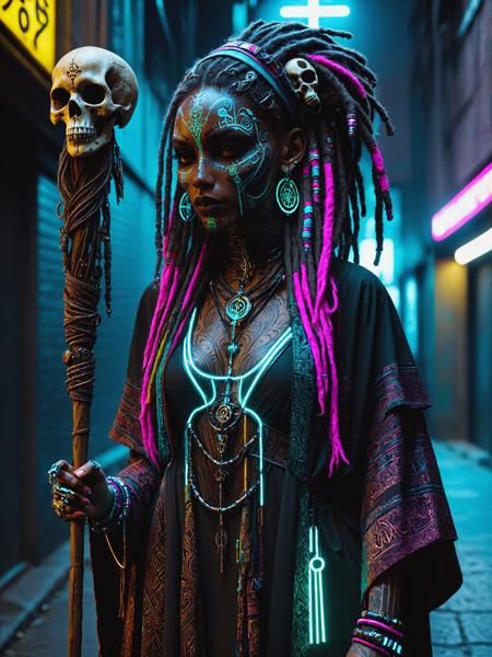 Neon Cyberpunk - Techno-Mages FLUX, SDXL & SD1.5