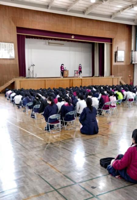 体育館 Japanese school gymnasium SDXL