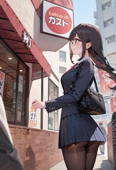ファミレスの外観G family restaurant G SDXL