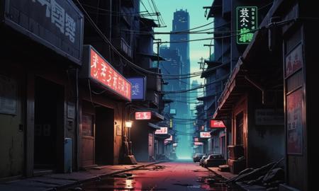 Cowboy Bebop Artstyle LORA SDXL (environments/props)