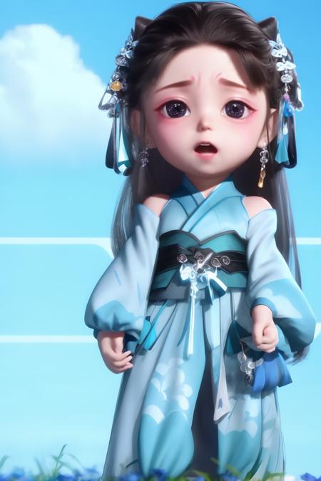anime--character-LanLinge-Q——动画《师兄啊师兄》-- 蓝灵娥-Q版版本v1.0 (ID: 91595)