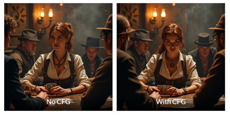 Flux with CFG, negative prompt and late noise injection版本v1.0 (ID: 793706)