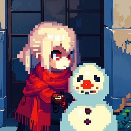 Pixel Snowman Suit (Dungeon Fighter Online) DNF大头像素雪人套装表情包