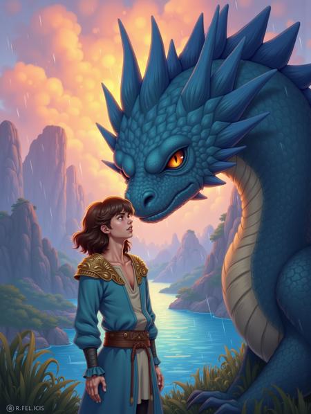 Cute stylized illustration