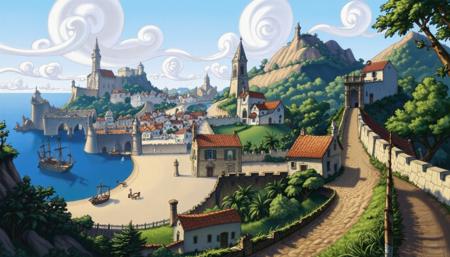 90s Video Game Animation / Cartoon Art Style - Bill Tiller / Lucas Arts [Flux]