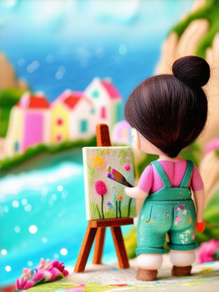 【Felt Wool】 Cute chibi/stylized felt wool texture material for characters and scenes. SD 3.5