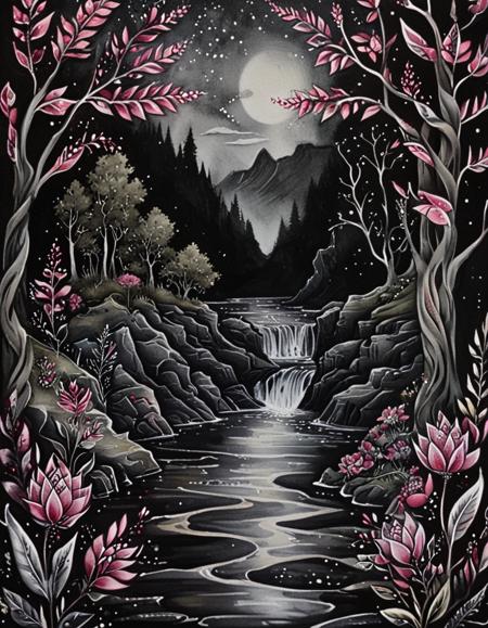 Gothic Pink Floral