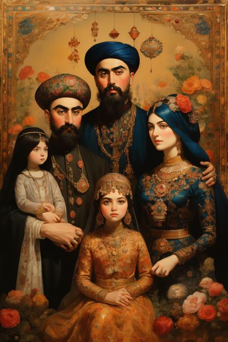 style of Qajar art 292