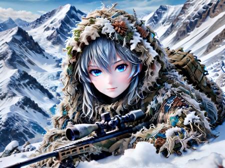 Ghillie suit  clothing LoRA [FLUX+XL+Pony]