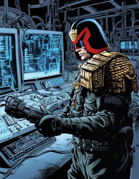 Judge Dredd Comic Style (Flux)