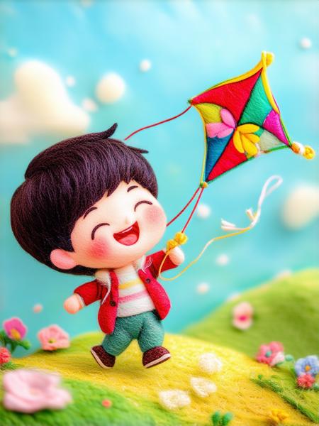 【Felt Wool】 Cute chibi/stylized felt wool texture material for characters and scenes. SD 3.5