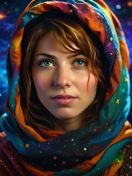 Portrait of an Afghan Girl - Headscarf Woman