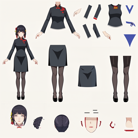 Vtuber - LIVE2D Split Model 虚拟主播 VTuber - Virtual YouTuber【皮套噩梦】版本v1.3 (ID: 745719)