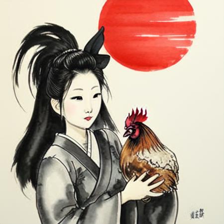 Ink wash Painting - Sumi-e Style LoRA版本v0.1 (ID: 26870)