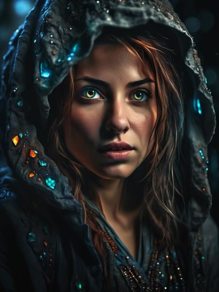 Portrait of an Afghan Girl - Headscarf Woman