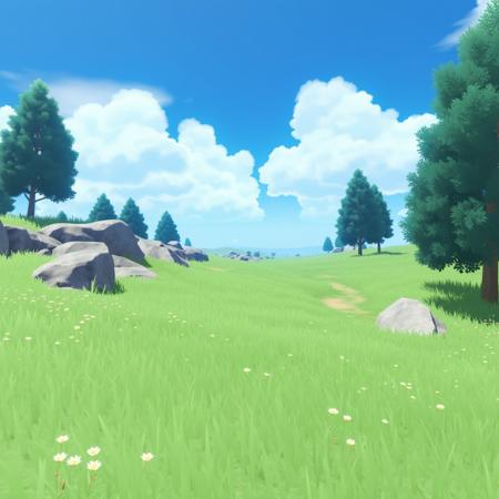 Genshin style landscapes