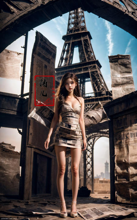绪儿-报纸服装 Newspaper dress
