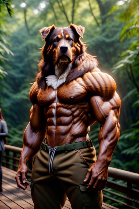 A Random Realistic Humanized Dog Character (realistic furry character)